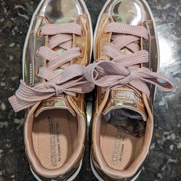 Rose Gold Sketchers Street Memory Foam Size 10 - Picture 6 of 6